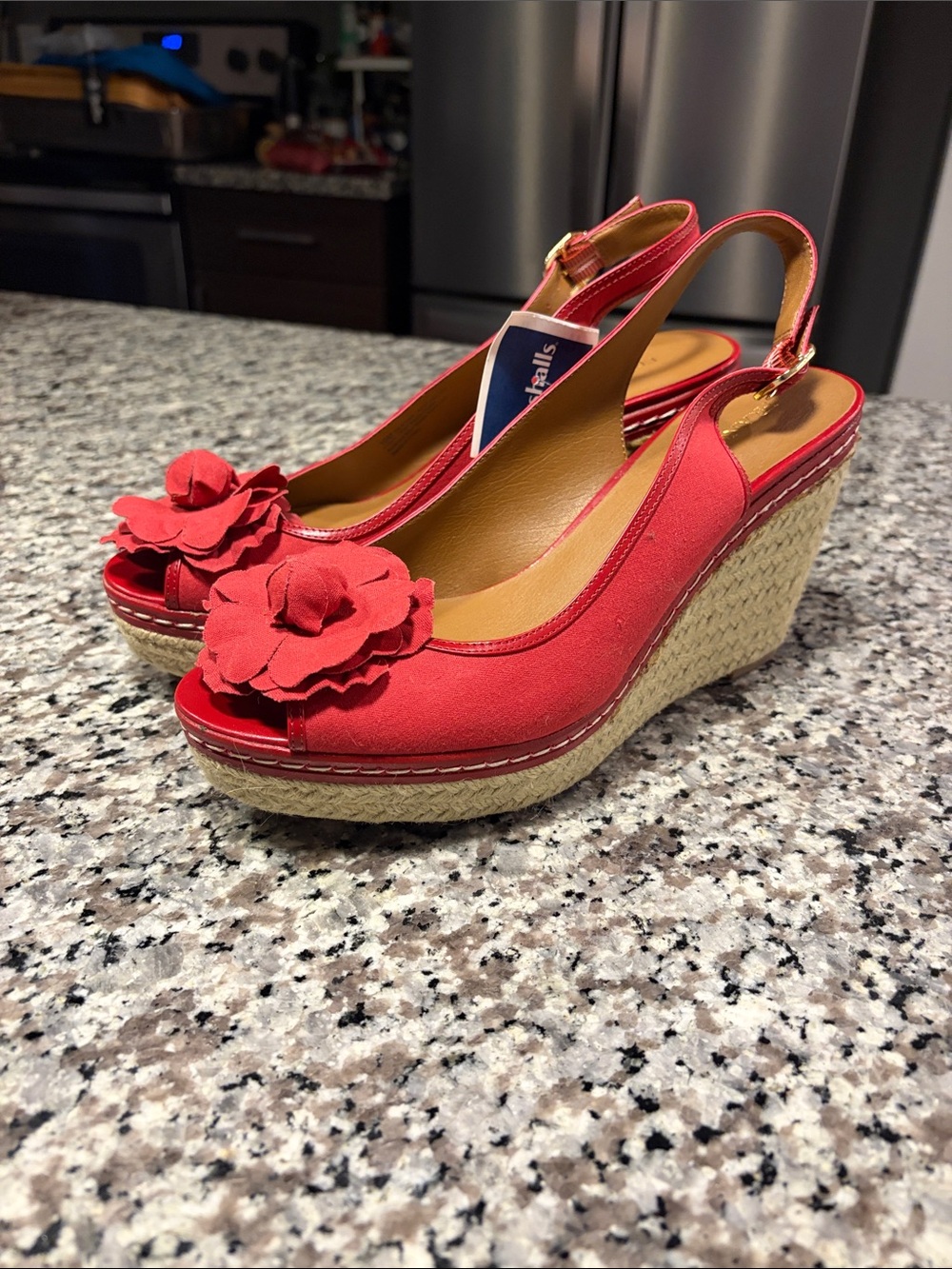 Franco Sarto  Floral Espadrille Wedge Slingback